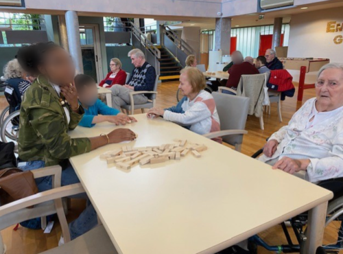 Activités jeux intergénérationnelles avec l'IME 14/05